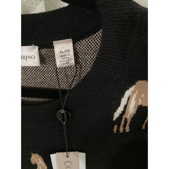Catherine Malandrino Women's Black Brown Horse Print Sweater Varies NWT - Picture 7 of 10